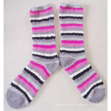 Multiply Stripe Lady Soft Cosy Socks Microfiber Sock with Stripe Design